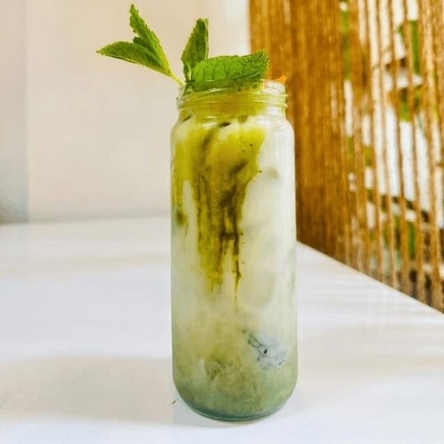 Ice Mint Matcha Latte.