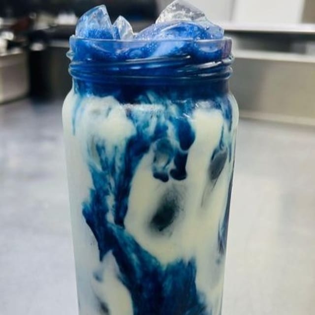 Ice Blue Matcha Latte.
