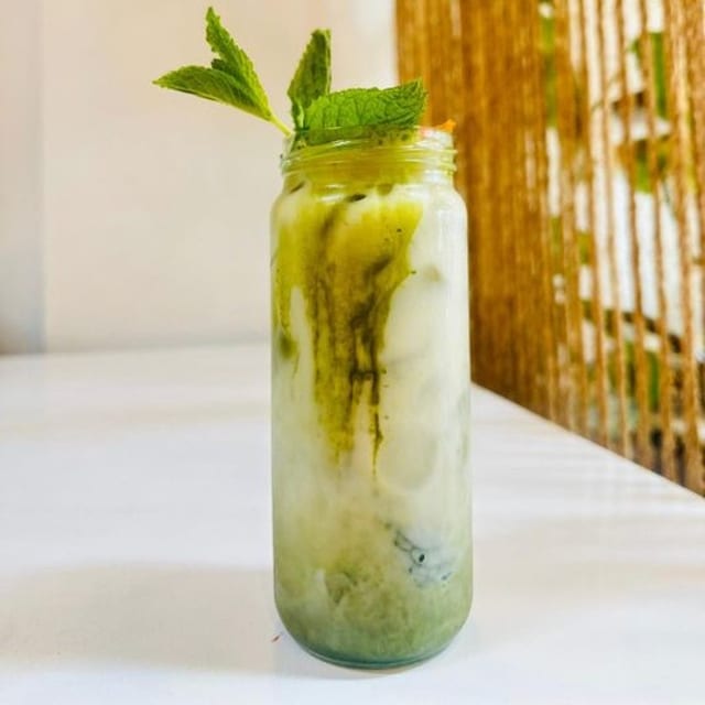 Ice Mint Matcha Latte.