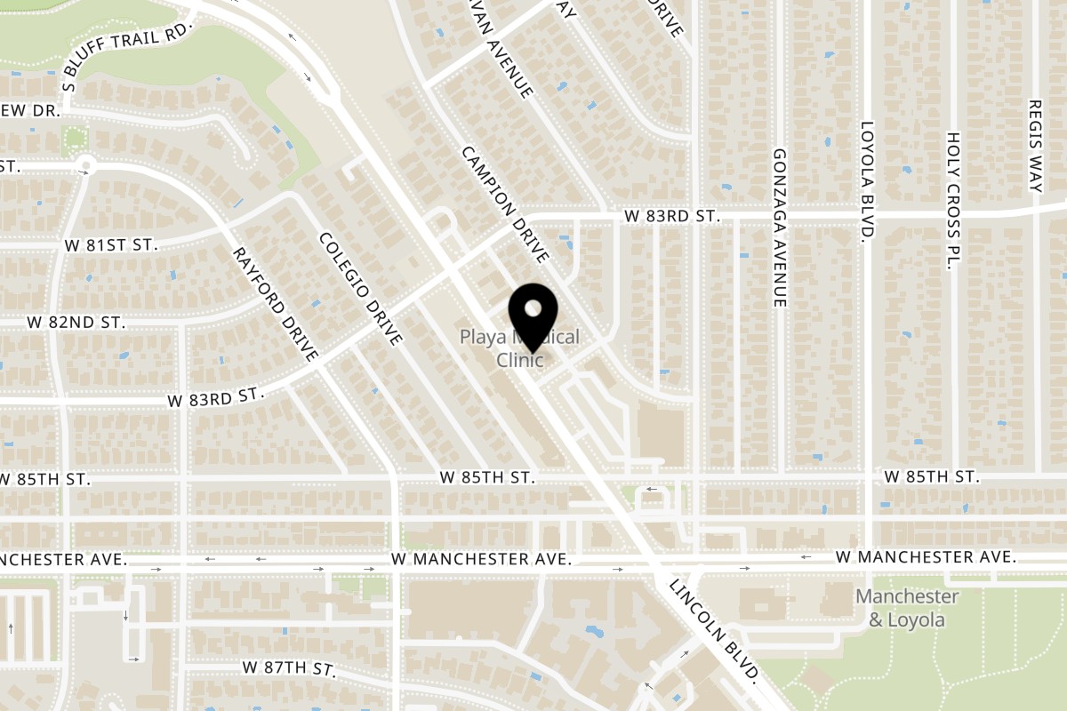 Map showing the location of Sustainabowl on 8338 Lincoln Blvd in Los Angeles